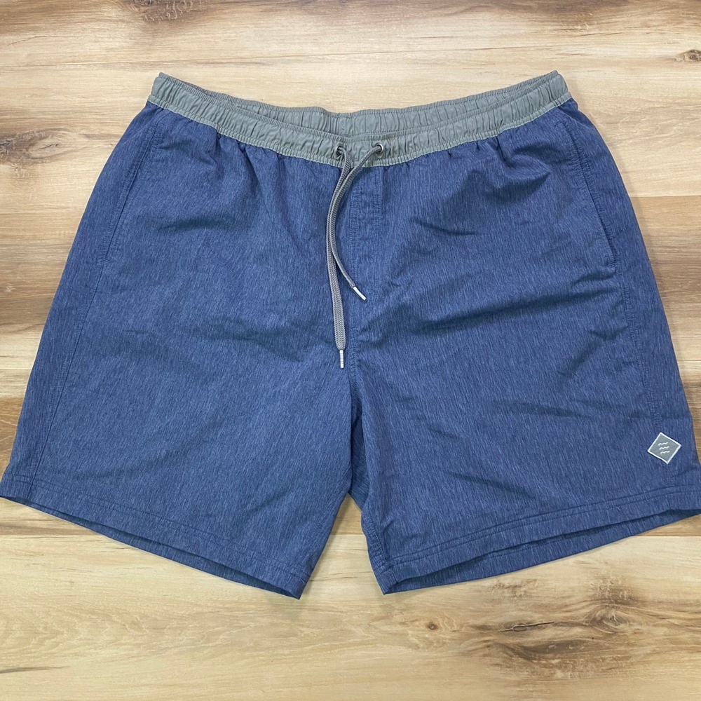 Free Fly Bamboo Shorts 3XL Lined Athletic Board Shorts Blue Heathered Stretch